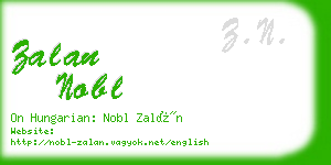 zalan nobl business card